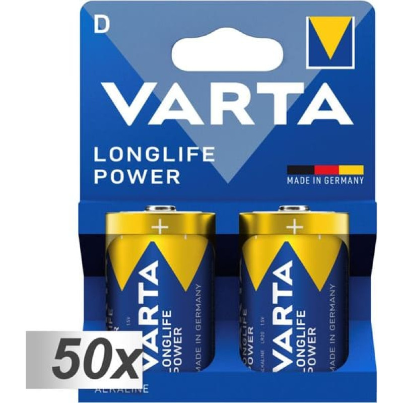 Varta 50x2 Varta Longlife Power Mono D LR 20           VPE Masterkarton