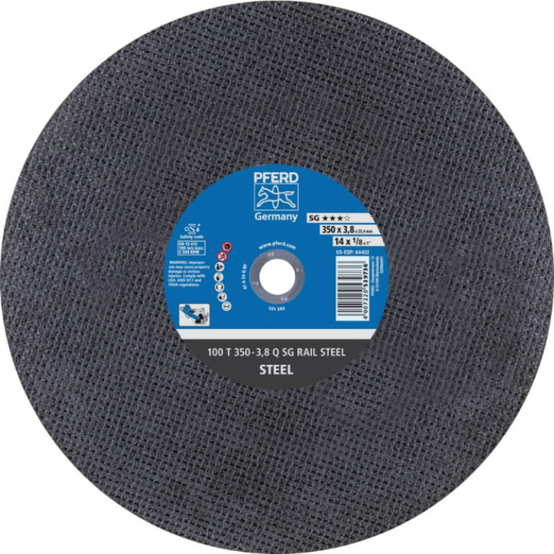 Pferd Pjovimo diskas SG RAIL Steel 350x3,8/25,4mm, Pferd
