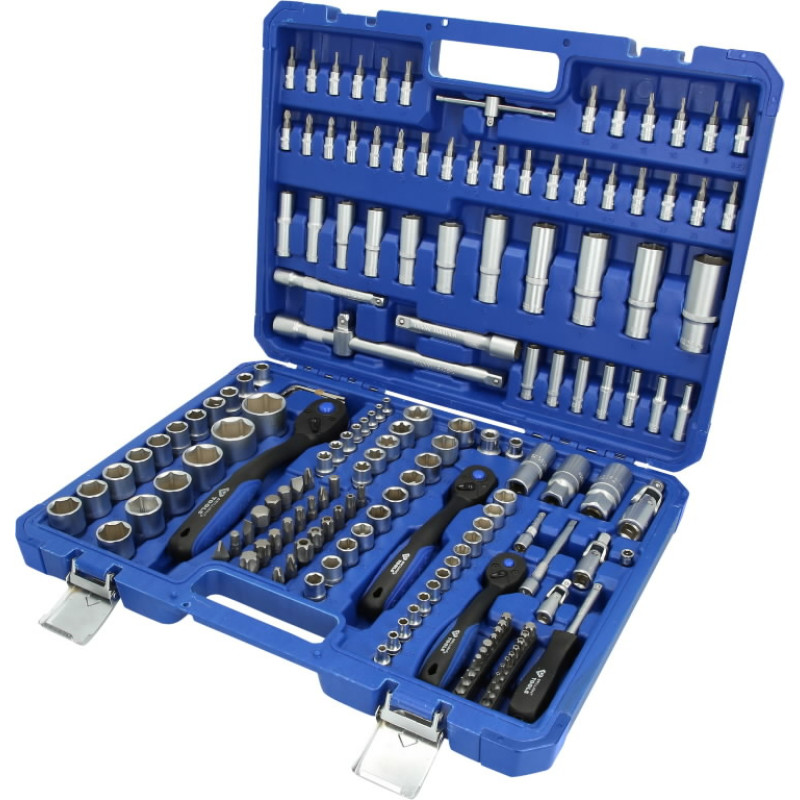 Brilliant Tools Galvučių komplektas, 172-vnt, 1/4", 3/8", 1/2", Brilliant Tools