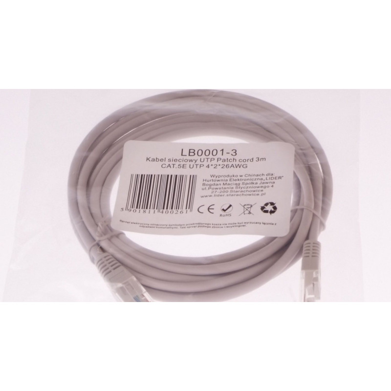 Libox UTP 3m CAT.5E UTP 4x2x26 AWG