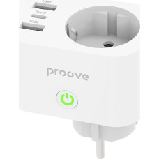 Extralink Inteligentne Gniazdko Sieciowe Wi-Fi Wtyczka 230V AC 2x USB 1x USB-C Proove / Rapid Smart Socket PD-02