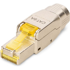 Digit Wtyk modularny RJ45 kat.6A, PoE++, 10GbE, ekranowany, metalowy, beznarzędziowy, AWG 27-22,linka/drut