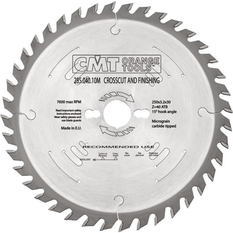 CMT Pjovimo diskas medžiui 315x3,2/30mm Z36 a15° ß5°ATB, CMT