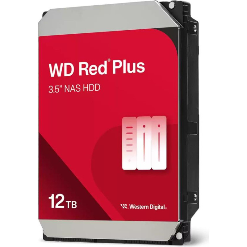 Western Digital HDD|WESTERN DIGITAL|Red Plus|12TB|SATA|512 MB|7200 rpm|3,5"|WD120EFGX