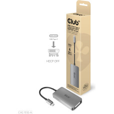 Club 3D CLUB3D CAC-1510-A vaizdo kabelio adapteris 0,25 m C tipo USB DVI Pilka