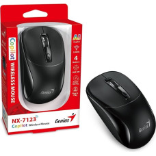 Genius Mysz bezprzewodowa, Genius NX-7123, czarna, optyczna, 1200DPI