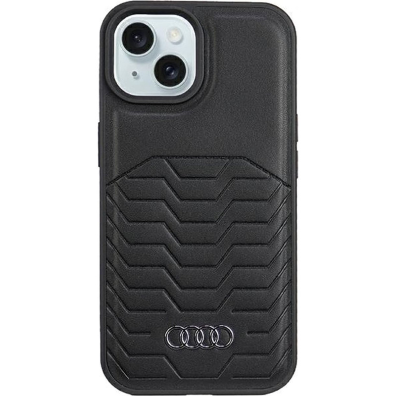 Audi Audi Synthetic Leather MagSafe iPhone 15 Plus / 14 Plus 6.7" czarny/black hardcase AU-TPUPCMIP15M-GT/D3-BK