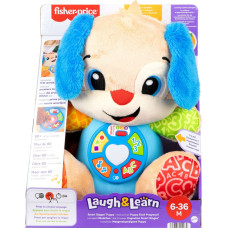 Mattel Fisher-Price Learning Fun Puppy, soft toy blue/light brown