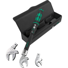 Wera 9530 torque wrench set for heat pumps, black/green, 4-piece, with 14x18mm square drive