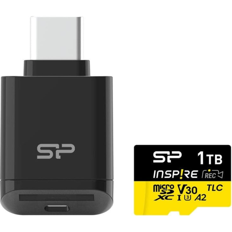 Silicon Power Karta pamięci Silicon Power Inspire microSDXC 1TB V30 UHS-I U3 A2 170/160 MB/s TLC + czytnik C200