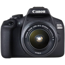 Canon EOS 2000D + EF-S 18-55mm f/3.5-5.6 IS II + EF 75-300mm f/4-5.6 III SLR fotoaparato komplektas 24,1 MP CMOS 6000 x 4000 pikseliai Juoda