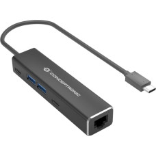 Conceptronic ABBY13B knyginių kompiuterių dokas / jungčių replikatorius Vielinis USB 3.2 Gen 1 (3.1 Gen 1) Type-C Pilka