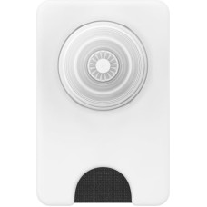 Popsockets Uchwyt i podstawka do telefonu z portfelem Popsockets PopWallet+ PopGrip PW+ MS G2 MagSafe biało-przezroczysty 806926