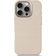 Decoded Decoded Leather Backcover - skórzana obudowa ochronna do iPhone 16 Pro kompatybilna z MagSafe (clay)