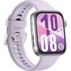 Huawei Watch Fit 4 (Seiya-B19F), smartwatch silver, purple fluoroelastomer strap