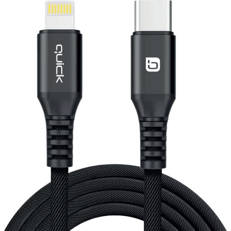 Quick Kabel USB Quick USB-C - Lightning 1.5 m Czarny (4752168141229)
