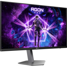 AOC AGON Pro AG276UZD QD-OLED, gaming monitor - 26.5 - black (matt)/silver, UltraHD/4K, KVM, USB hub, HDMI, DP, USB-C, 240Hz panel