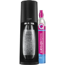 Sodastream TERRA water carbonator black, including 1 PET bottle + 1 CO2 cylinder