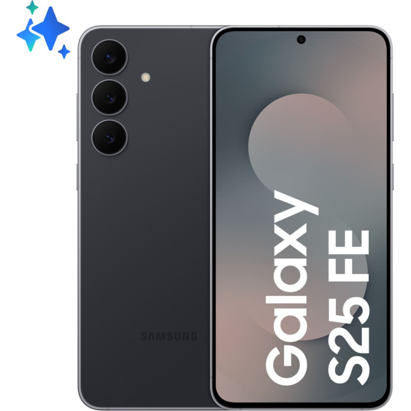 Samsung Galaxy S25 FE 5G 17 cm (6.7") Dviguba SIM jungtis C tipo USB 8 GB 128 GB 4900 mAh Juoda