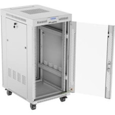 Lanberg | Rack cabinet 19" free-standing 22U/600x800 (flat pack) with glass door | FF01-6822-12SL | Grey