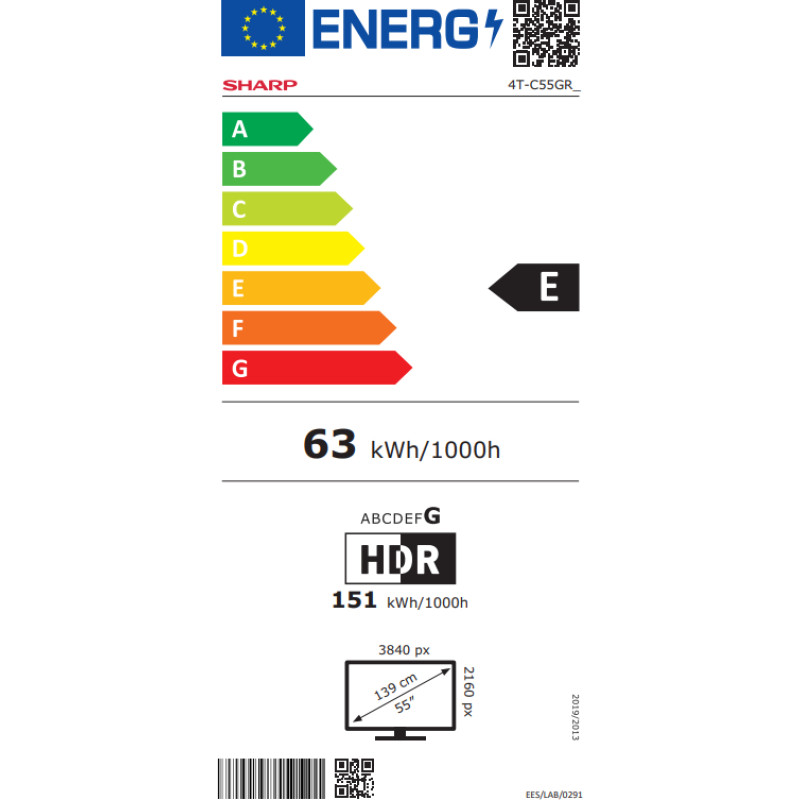 Sharp 55GR8265E | 55 | Smart TV | Google TV | UHD