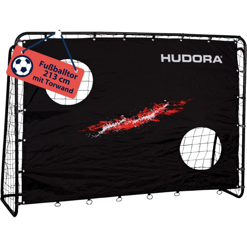 Hudora football goal trainer with goal wall black, motif Blur