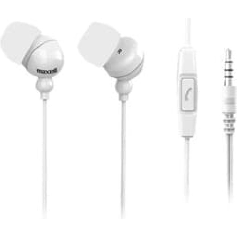 Maxell Słuchawki Maxell Słuchawki Maxell Plugz+mic z mikrofonem silikon białe