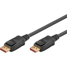 Goobay DisplayPort 2.1 cable, certified, 16K @ 60Hz, 80 Gbit/s, black, 1 meter, VESA certification