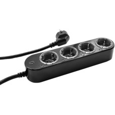 Shelly Power Strip 4 Gen4 black, 1.5 meter cable, with energy measurement