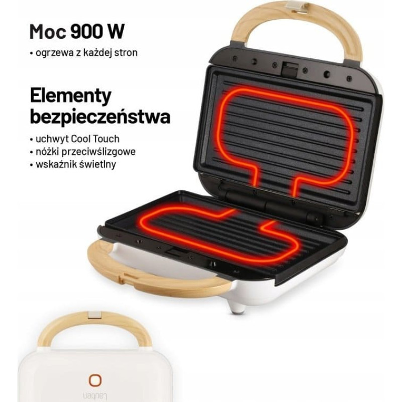 Lauben Opiekacz Lauben Lauben Sandwich Maker 3in1 900WW