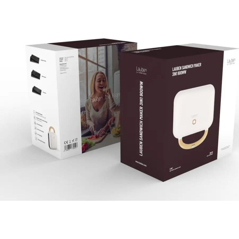 Lauben Opiekacz Lauben Lauben Sandwich Maker 3in1 900WW