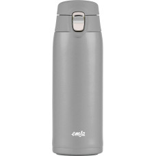 Emsa TRAVEL MUG light thermal mug 0.4 liters (silver, flip lid)