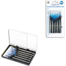 Logilink | Small Screwdriver Set, 6pcs | Incl. transport boxThe set includes1x slot driver 1.4 mm1x slot driver 2.0 mm1x slot driver 2.4 mm1x slot driver 3.0 mm1x Cross slot driver 0 mm1x Cross slot driver 1 mm