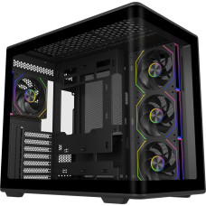 Cooler Master Elite 600 ARGB, Tower Case, Black, Tempered Glass x 2