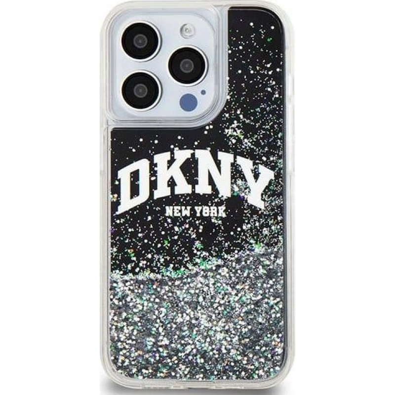 Dkny DKNY Liquid Glitter Big Logo - Etui iPhone 13 Pro (czarny)
