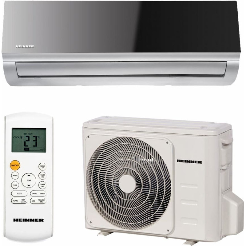 Oro kondicionierius MIRROR SILVER, 12000BTU HAC-MRB12SLWIFI HEINNER