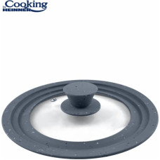 Reguliuojamas stiklinis dangtis 22/24/26cm HR-AER-22D26, HEINNER