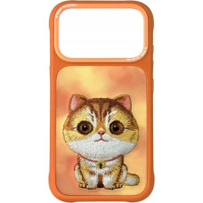 Nimmy Etui Big Eyed Pet 2.0 Cat do iPhone 17 Pro pomarańczowy