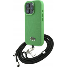 Lacoste Etui Lacoste Iconic Petit Pique Crossbody Cord MagSafe do iPhone 16 Pro zielony