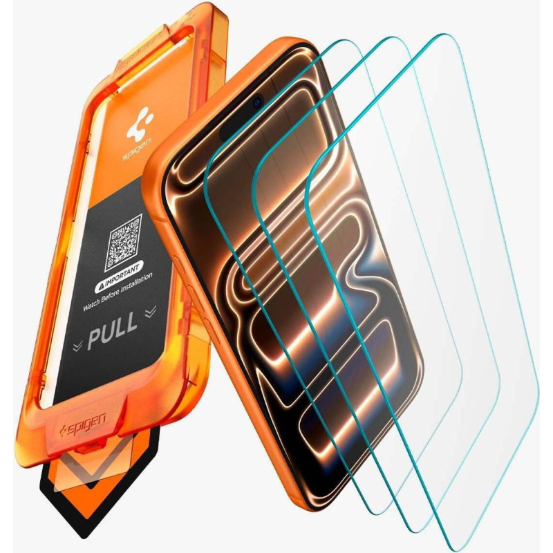 Spigen Szkło hartowane ALM GLAS.TR SLIM 3-PACK IPHONE 17 PRO CLEAR