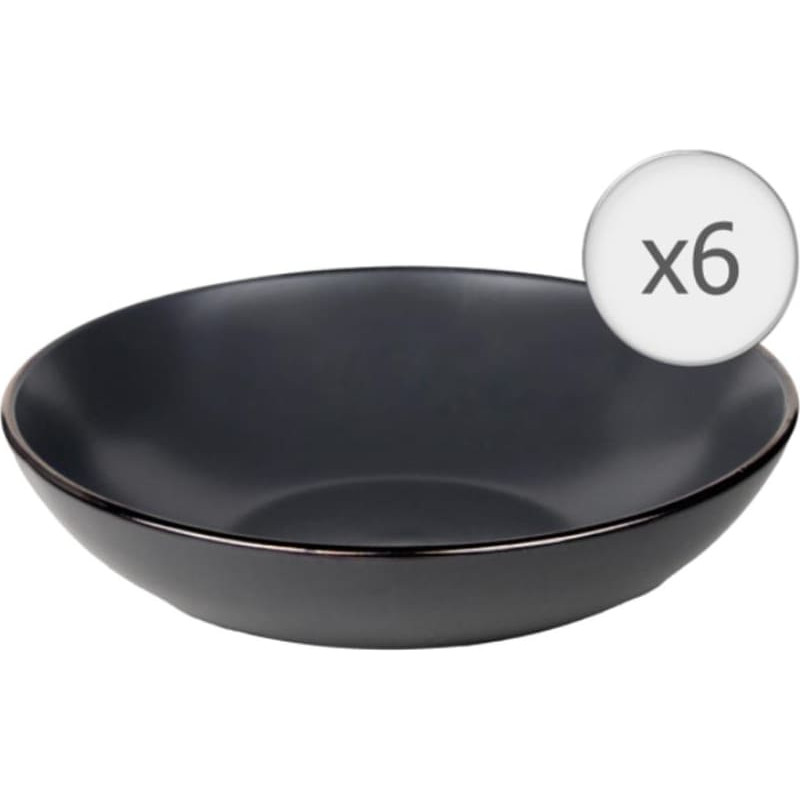 Keraminių gilių lėkščių rinkinys 6vnt. 20cm CALYPSO HR-WDF-G206 HEINNER