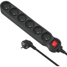 Maclean Power strip Maclean Energy 6 sockets 5 m black (MCE188)