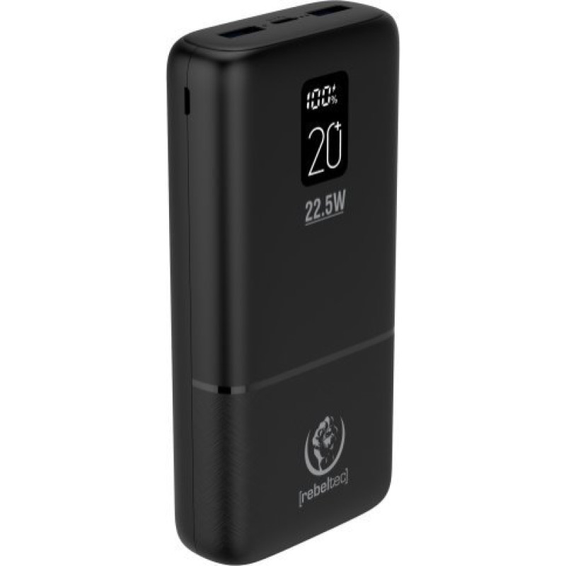 Rebeltec Powerbank Rebeltec P20 LCDPD 20,000mAh Black
