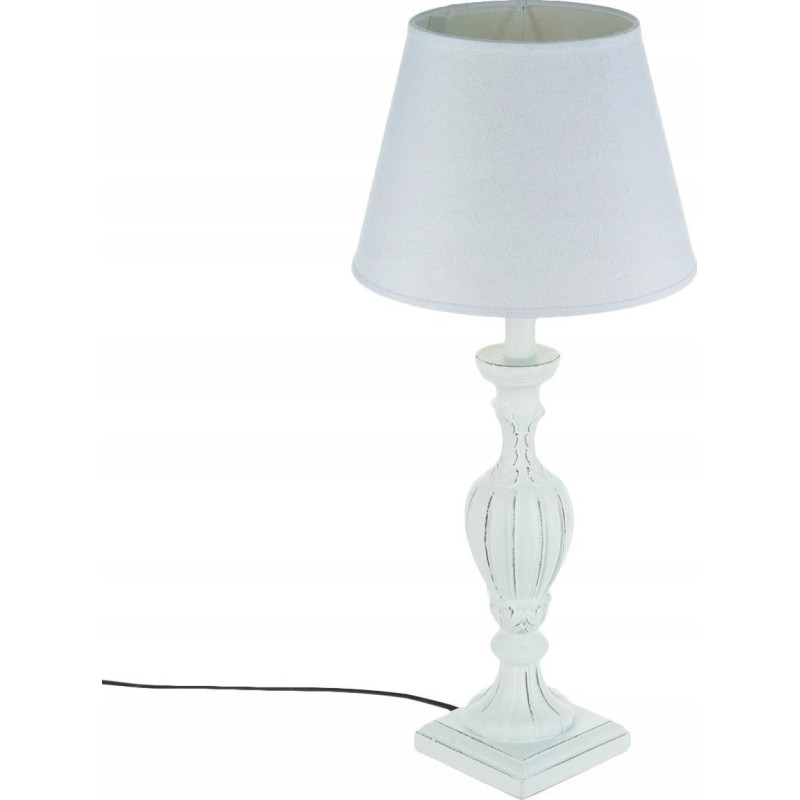 Atmosphera Lampa stołowa PATINE BLANC z abażurem, 55 cm