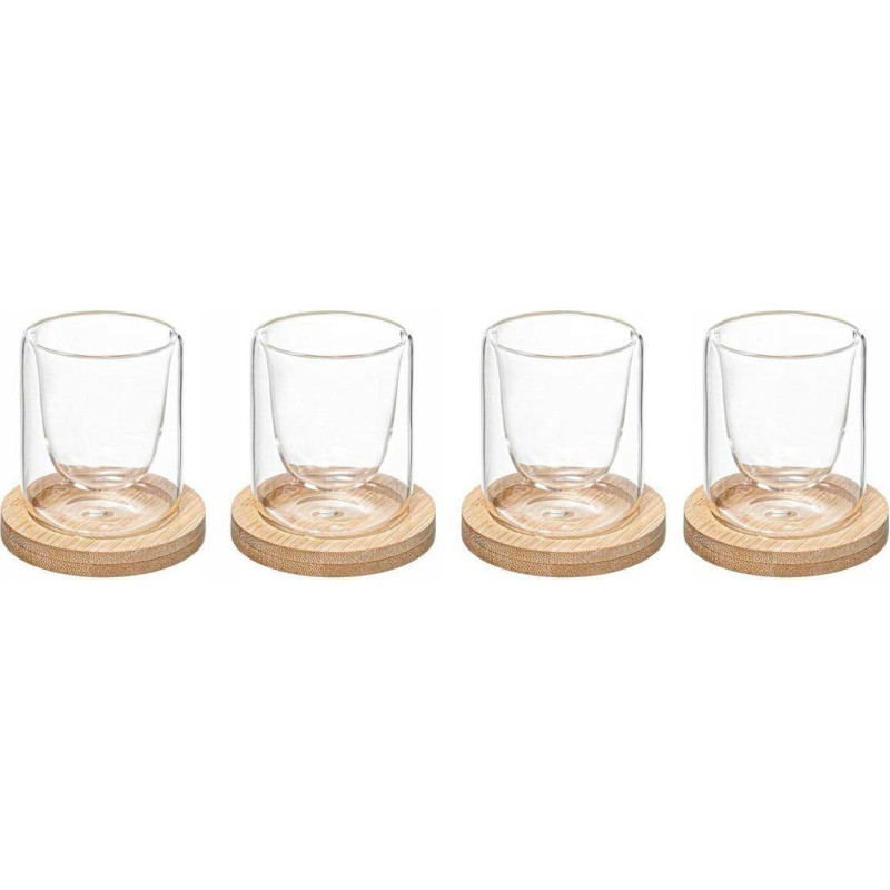 Secret De Gourmet Zestaw szklanek z podstawkami, 4 szt.