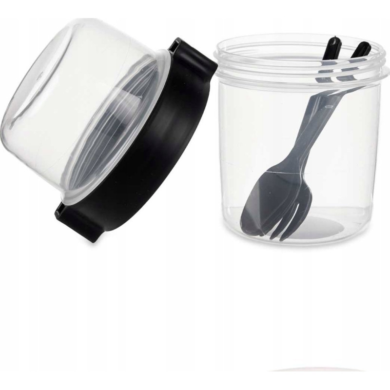Munchkin Plastikowy pojemnik z przegródką i kompletem sztućców, 600 ml