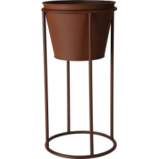 Home Styling Collection Doniczki na nóżkach, efekt rdzy, 2 sztuki
