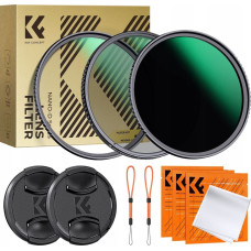 K&F Concept Filtr Kf Zestaw Filtrów Nano-d 3w1 Uv Cpl Nd1000 K&f 67mm 67 + 2x Dekielek 2x Etui / Sku.2272v1