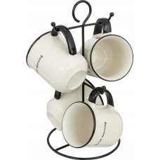 Secret De Gourmet Zestaw kubków ALIX na metalowym stojaku, 4 szt.