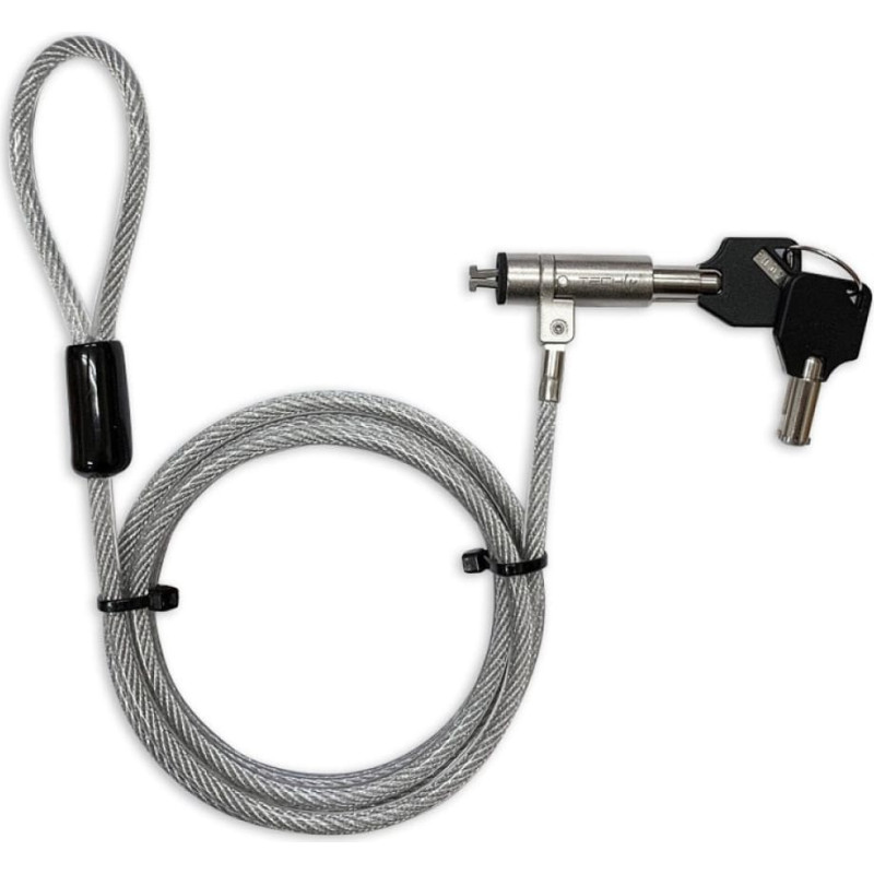 Techly IQ-LOK-15-K kabelio užraktas Sidabras 1,8 m